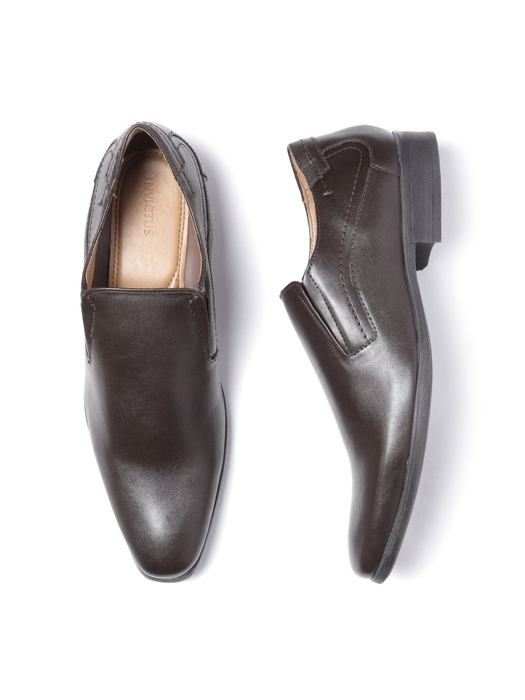 INVICTUS Men Coffee Brown Formal Slip-Ons