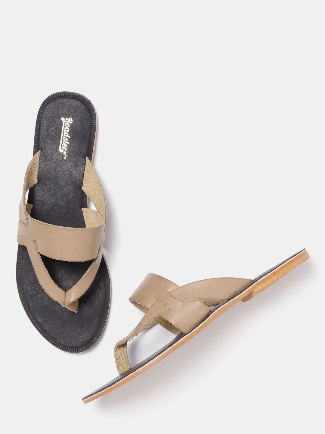 Roadster Women Beige Solid Open Toe Flats