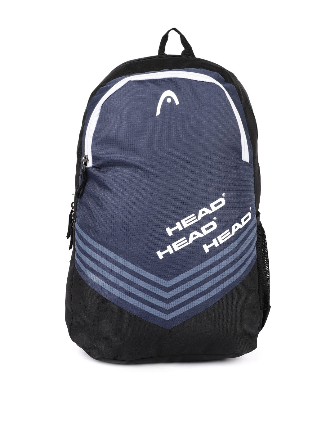 Head Unisex Navy Blue & Black Brand Logo Volley Backpack