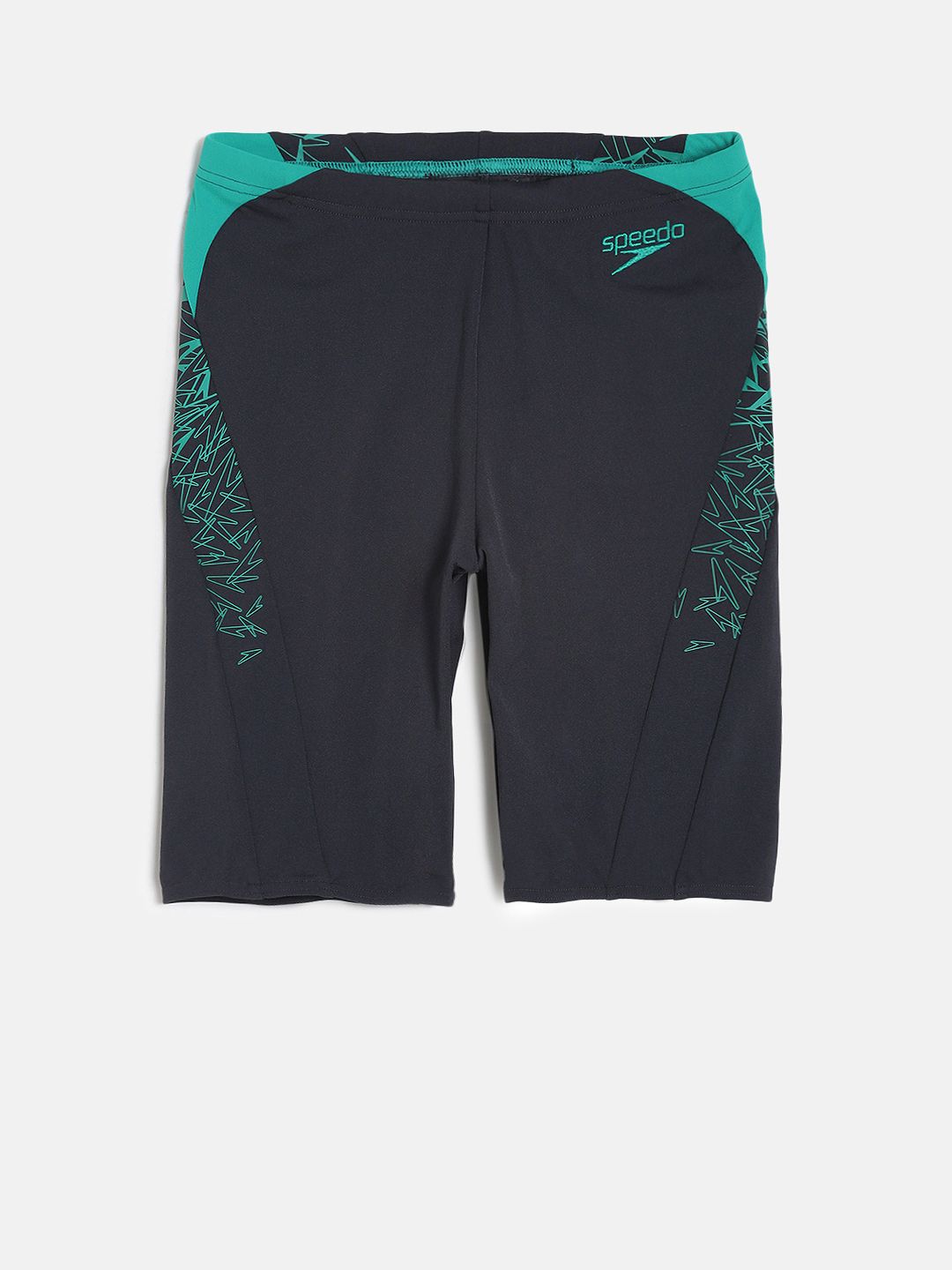 Speedo Men Grey & Blue Printed Shorts 810856B375