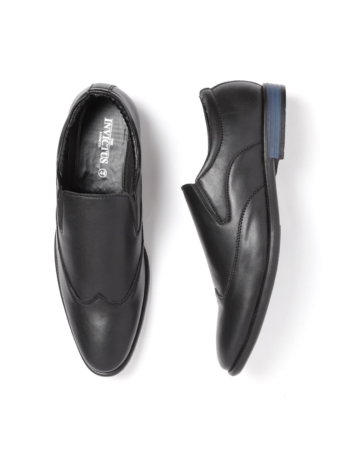 INVICTUS Men Black Formal Slip-Ons