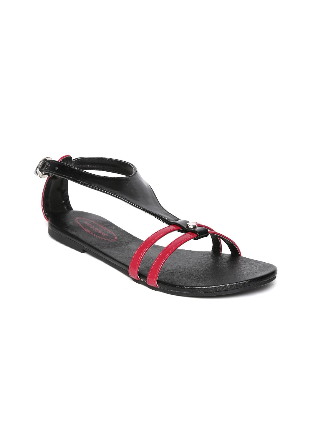 MOD SQUAD by Sole Threads Women Black & Maroon Sandals
