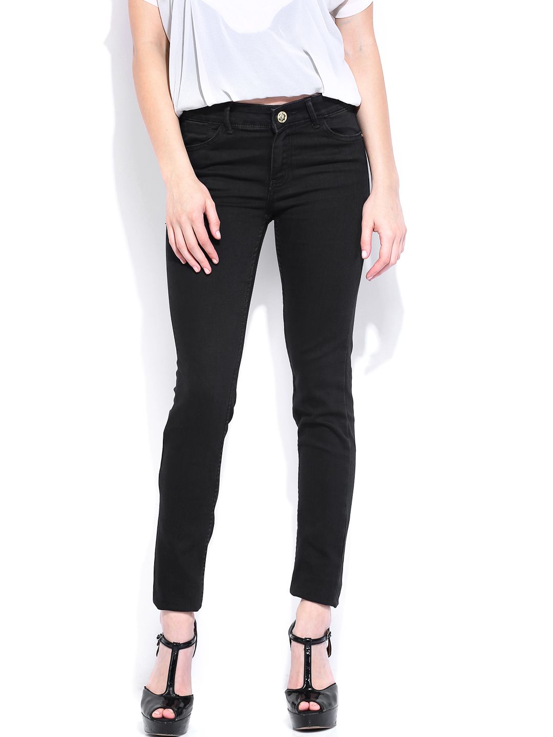 Tokyo Talkies Women Black Slim Fit Jeans