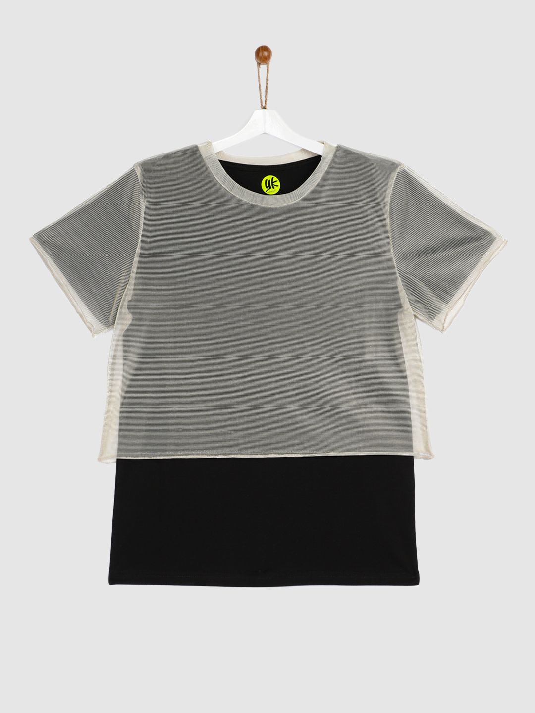YK Girls Gold-Toned Solid Top