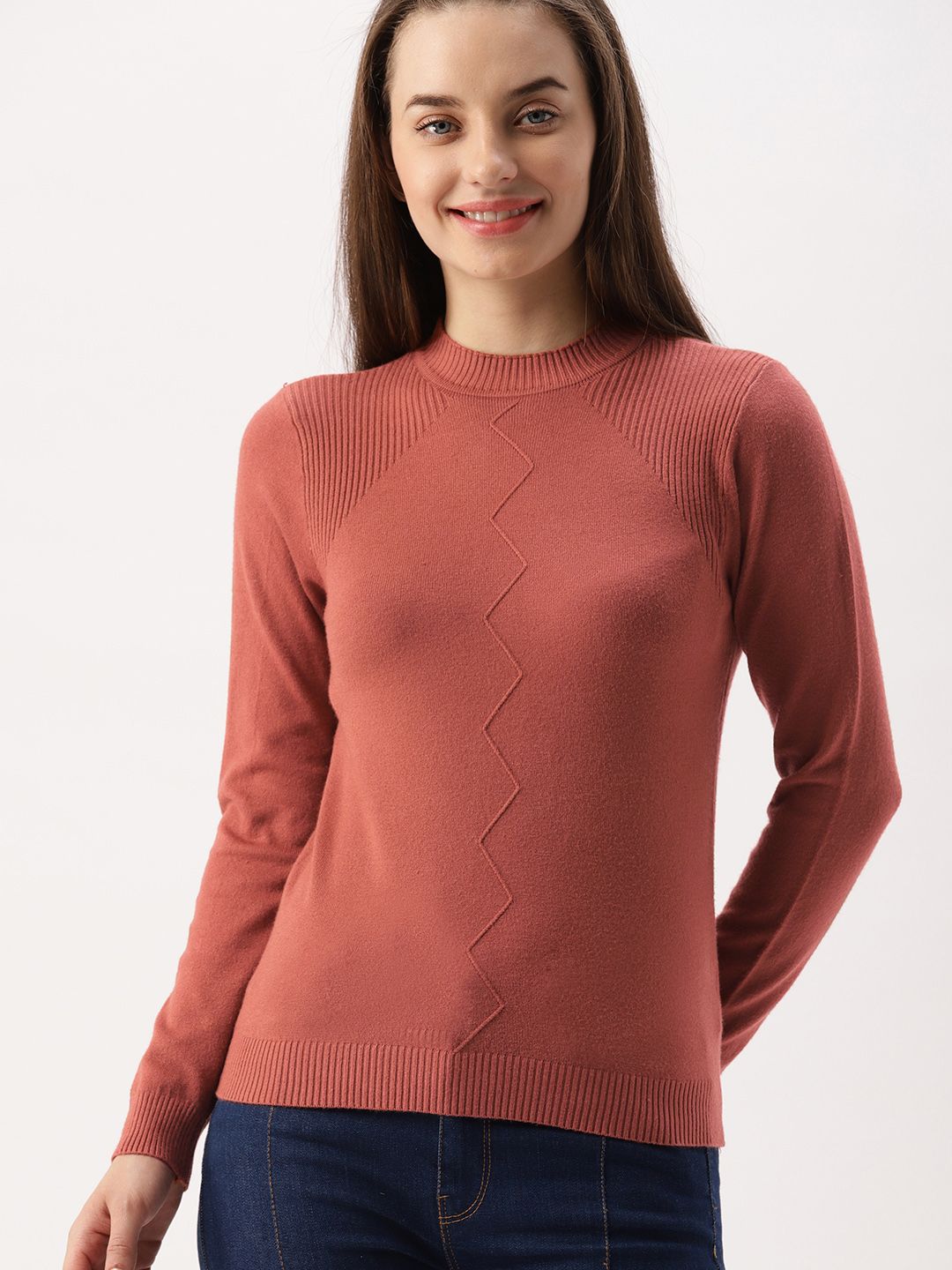 DressBerry Women Brown Solid Pullover