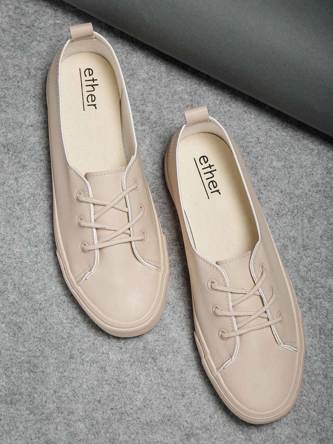 ether Women Beige Sneakers