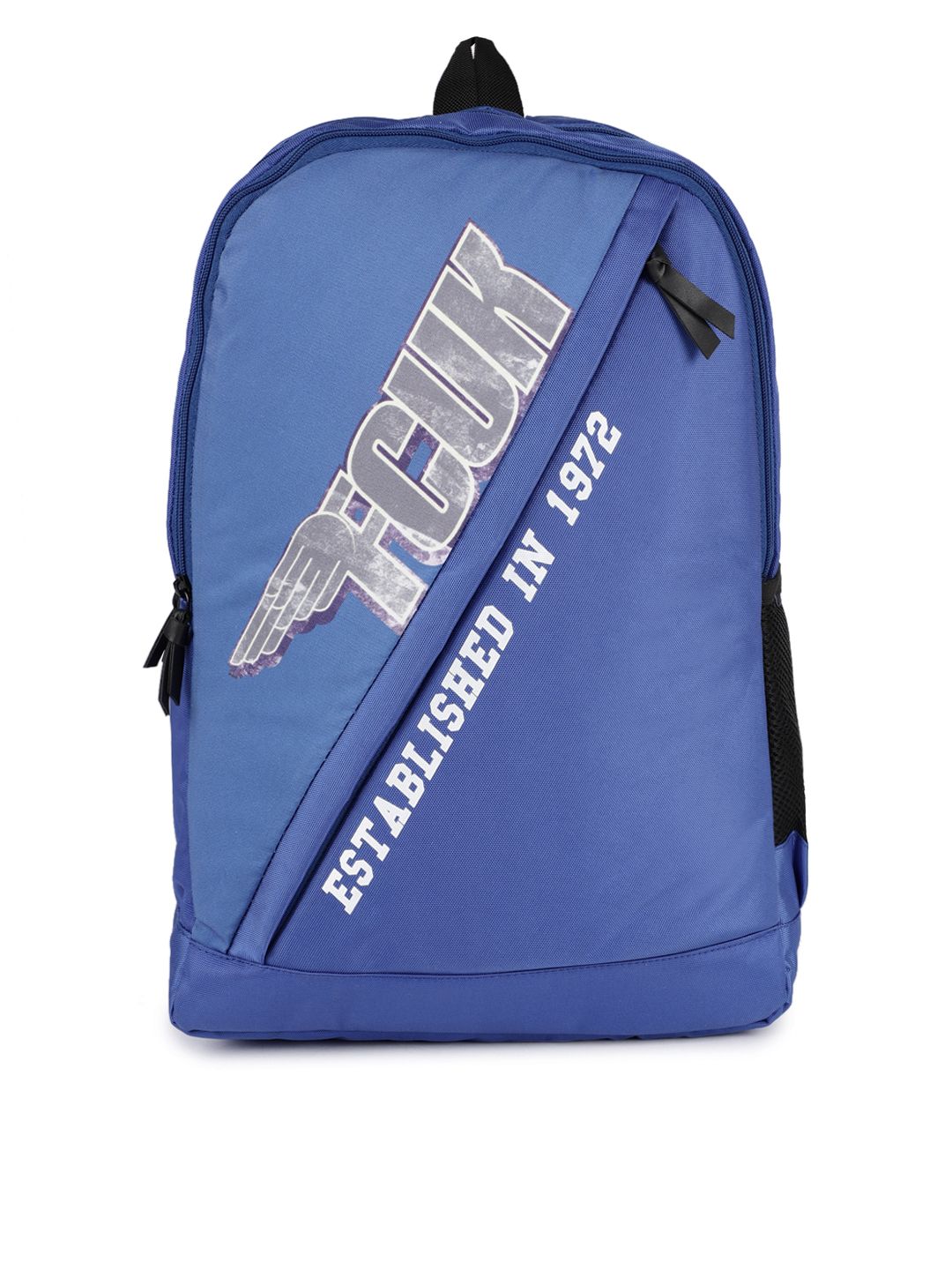 French Connection Unisex Blue Brand Logo FLY HIGH 72 Backpack