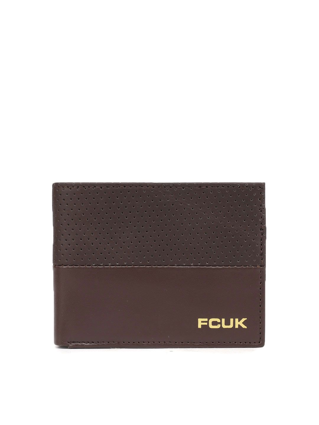 French Connection Men Brown Solid Two Fold Wallet
