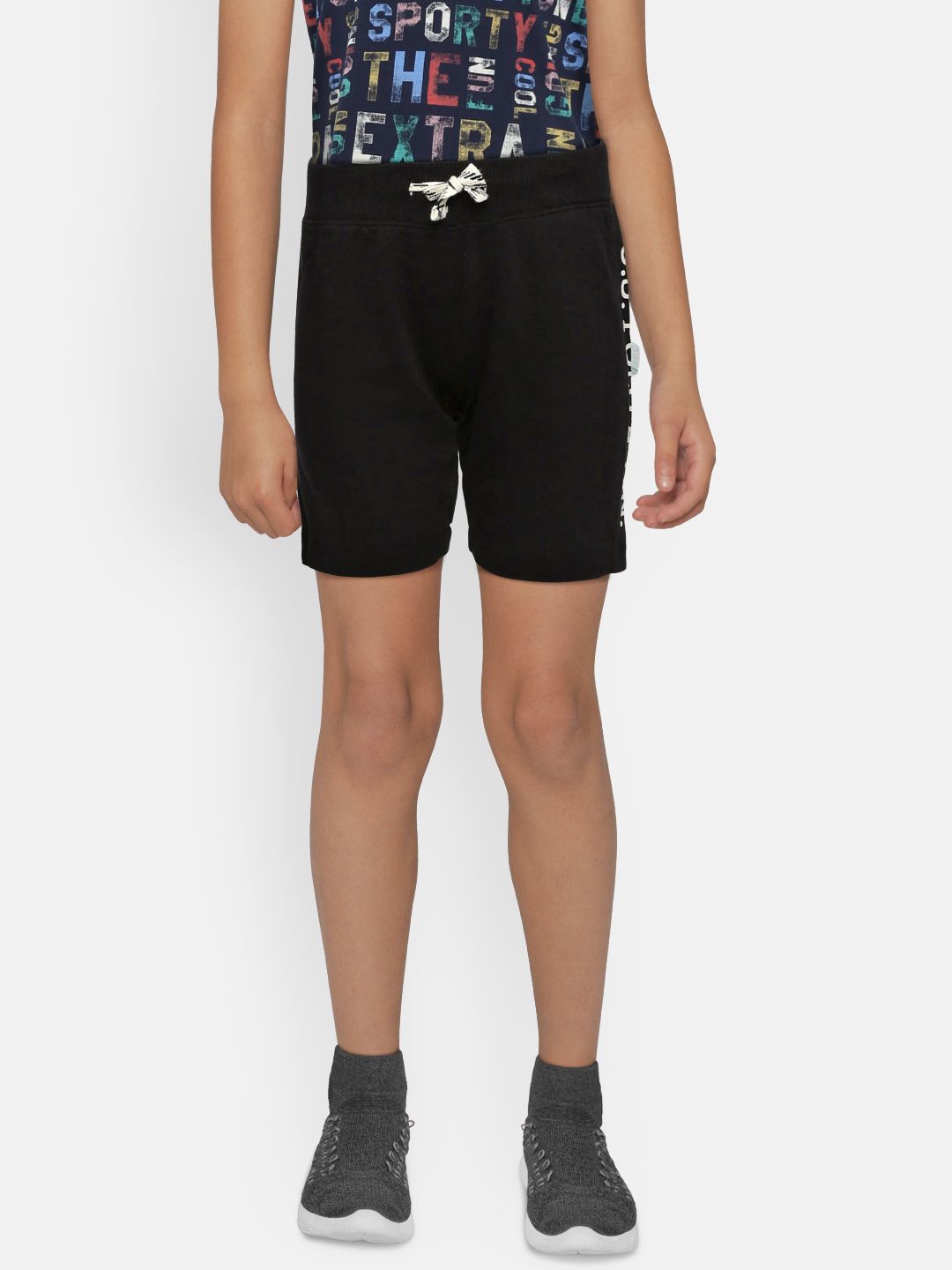 U.S. Polo Assn. Kids Boys Black Lounge Shorts