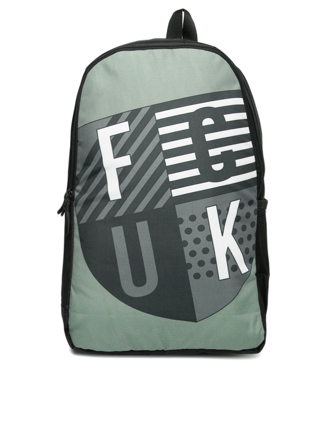 French Connection Unisex Grey Brand Logo Backpack