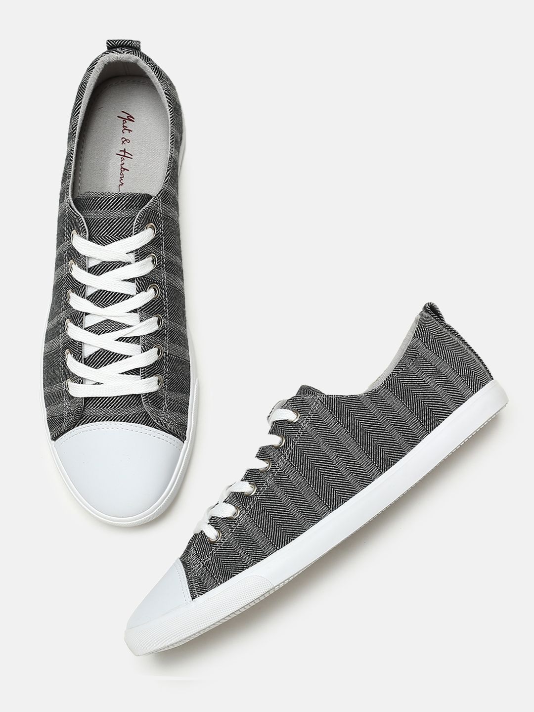 Mast & Harbour Men Charcoal Sneakers