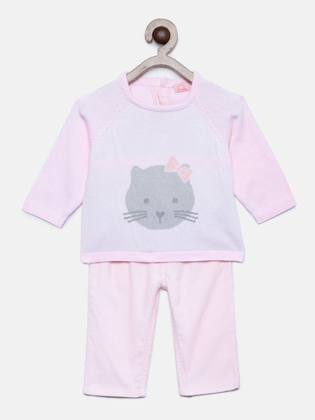 Rock-a-Bye Baby Girls Pink Printed T-shirt with Trousers