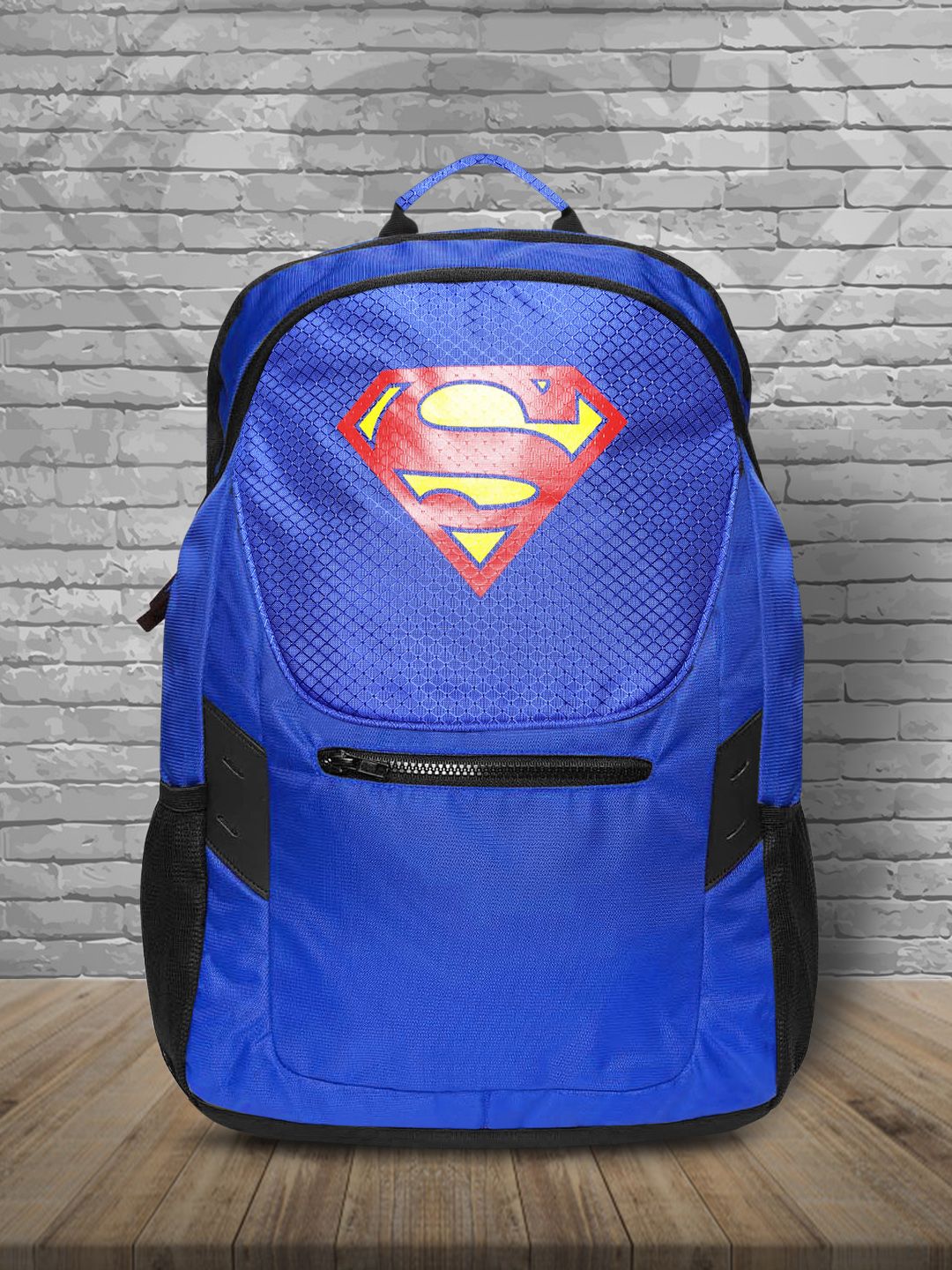Kook N Keech Superman Unisex Blue Brand Logo Laptop Backpack