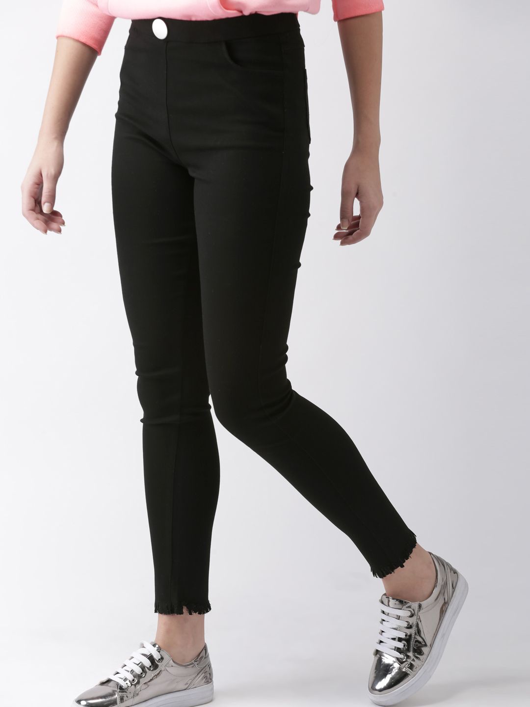 Mast & Harbour Women Black Solid Jeggings
